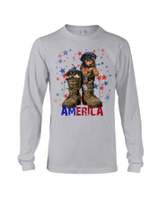 Load image into Gallery viewer, Rottweiler Shoes Armerican Army Gift For Dog Lovers Unisex Long Sleeve
