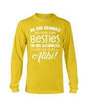 Load image into Gallery viewer, Me And Grandma Are More Than Besties Custom Gift For Family Unisex Long Sleeve
