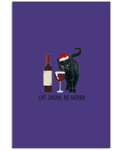 Load image into Gallery viewer, Cat Drink And Be Merry Meaningful Gift For Women Vertical Poster
