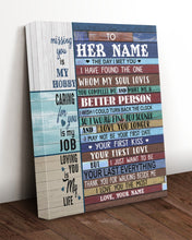 Load image into Gallery viewer, Thank You For Walking Beside Me Custom Name Gift For Wife Matte Canvas

