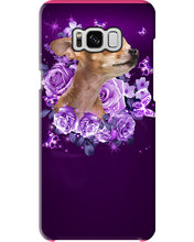 Load image into Gallery viewer, Purple Phone Case With Rose Gift For Chihuahua Lovers Phone case
