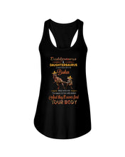 Load image into Gallery viewer, Daddysaurus Daughtersaurus A Bond That Can't Be Broken Ladies Flowy Tank
