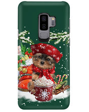 Load image into Gallery viewer, Yorkshire Terrier Loves Drinking Hot Latte Gift For Dog Lovers Phone case
