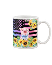 Load image into Gallery viewer, Pig America Flag Sunflower Special Custom Design Mug
