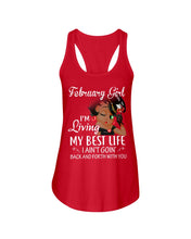 Load image into Gallery viewer, Betty Boop February Girl Living My Best Life Birthday Meaningful Gift Ladies Flowy Tank
