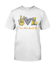 Load image into Gallery viewer, Peace Love Live  Special Custom Design For Dog Lovers Guys Tee
