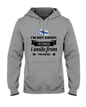 Load image into Gallery viewer, I'm Not Angry I'm Finnish I Smile From The Inside Trending Hoodie
