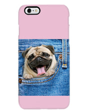 Load image into Gallery viewer, baby Pug In Denim Pocket Gift For Dog Lovers Phone case
