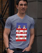 Load image into Gallery viewer, America USA FLag In My Heart Shih Tzu Gift For Dog Lovers Guys V-Neck
