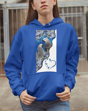 Load image into Gallery viewer, Magical Gray Couple African Parrot Gift For Bird Lovers Hoodie
