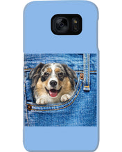 Load image into Gallery viewer, Australian Shepherd In Denim Pocket Gift For Dog Lovers Phone case
