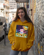 Load image into Gallery viewer, Pig America Flag Sunflower Special Custom Design Hoodie
