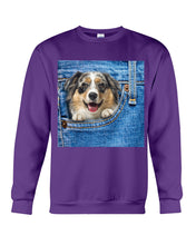 Load image into Gallery viewer, Australian Shepherd In Denim Pocket Gift For Dog Lovers Sweatshirt
