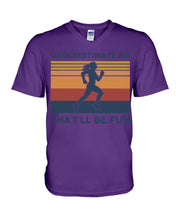 Load image into Gallery viewer, Underestimate Me That'll Be Fun Retro Vintage Guys V-Neck
