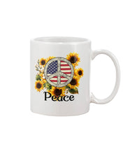 Load image into Gallery viewer, Peace Sign Sunflower Birthday Gift For Girls Mug
