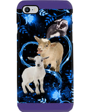 Load image into Gallery viewer, Lovely Phone Case Twinkling Blue Heart Gift For Goat Lovers Phone case
