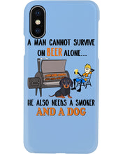 Load image into Gallery viewer, A Man Loves Beer And Dachshund Gift For Dog Lovers Phone case
