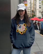 Load image into Gallery viewer, Peace Sign Sunflower Birthday Gift For Girls Hoodie

