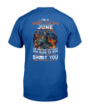 Load image into Gallery viewer, Grumpy Old Man June Too Slow To Run Birthday Meaningful Gift Guys Tee
