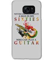 Load image into Gallery viewer, Never Underestimate A 60 Year Old Man Can Play A Guitar Phone case
