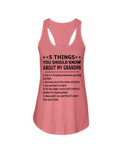Load image into Gallery viewer, 5 Things You Should Know About My April Grandpa For Birthday Gift Ladies Flowy Tank
