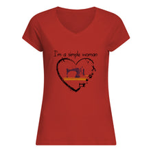Load image into Gallery viewer, Sewing I'm A Simple Woman Gift For Women Ladies V-Neck
