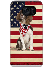 Load image into Gallery viewer, Lovely Phone Case With US Flag Gift For Spaniel Lovers Phone case
