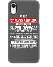 Load image into Gallery viewer, Je Suis Un Homme Chanceux J'ai Line Femme Custom Design Je Suis Son Roi Phone case
