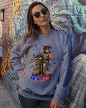 Load image into Gallery viewer, Rottweiler Shoes Armerican Army Gift For Dog Lovers Sweatshirt
