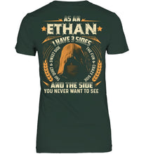 Load image into Gallery viewer, Custom Name Gift I Have Three Sides As An Ethan Ladies Tee

