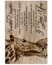 Load image into Gallery viewer, I Pray You'll Always Be Safe Great Gift From Mom To Daughter Vertical Poster
