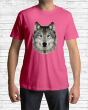 Load image into Gallery viewer, Wolf's Face Simple  Unique Custom Design For Animal Lovers Guys Tee
