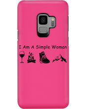 Load image into Gallery viewer, Simple Woman Loves Wine Camping Shoes And Climbing Phone case
