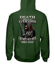 Load image into Gallery viewer, Death Smiles At Everyone Grumpy Old Men Smile Back Gift For Men Hoodie
