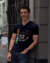 Load image into Gallery viewer, Librarian Live Love Read Special Custom Design Guys V-Neck
