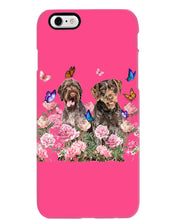 Load image into Gallery viewer, German Wirehaired Pointer With Peonies Gift For Dog Lovers Phone case
