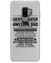 Load image into Gallery viewer, A Lucky Daughter Of A  August   Freaking Awesome Daddy Birthday Gift Phone case
