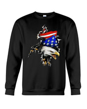 Load image into Gallery viewer, Eagle Giant Scratch USA Flag Gift For Women Sweatshirt

