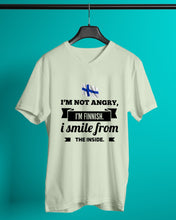Load image into Gallery viewer, I'm Not Angry I'm Finnish I Smile From The Inside Trending Guys V-Neck
