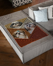 Load image into Gallery viewer, Three Cute Shih Tzu In Bag Gift For Dog Lovers Fleece Blanket
