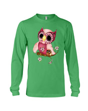 Load image into Gallery viewer, Lovely Tote Bag Owl Perchs On Branch Gift For Owl Lovers Unisex Long Sleeve
