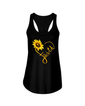 Load image into Gallery viewer, Black Phone Case Sunflower Faith Gift For Christians Ladies Flowy Tank
