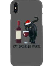 Load image into Gallery viewer, Cat Drink And Be Merry Meaningful Gift For Women Phone case
