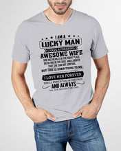 Load image into Gallery viewer, She Is Everything To Me My Freaking Awesome Wife Gift For Family Guys V-Neck
