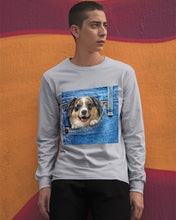 Load image into Gallery viewer, Australian Shepherd In Denim Pocket Gift For Dog Lovers Unisex Long Sleeve
