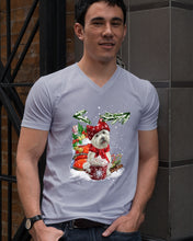 Load image into Gallery viewer, Cute Westie Christmas Night Gift For Dog Lovers Guys V-Neck
