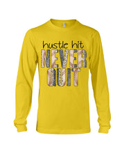 Load image into Gallery viewer, Baseball Hustle Hit Never Quit Gift For Lovers Unisex Long Sleeve
