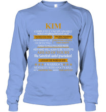 Load image into Gallery viewer, Kim Custom Name Gift A Warrior's Mentality With A Poet's Soul Unisex Long Sleeve
