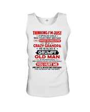 Load image into Gallery viewer, I'm Just A Spoiled Child I'm A Spoiled Granddaughter Of A Crazy Grandpa Unisex Tank Top
