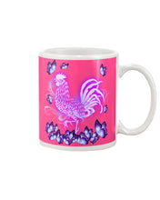 Load image into Gallery viewer, Chicken Purple Butterflies Gift For Chicken Lovers Mug
